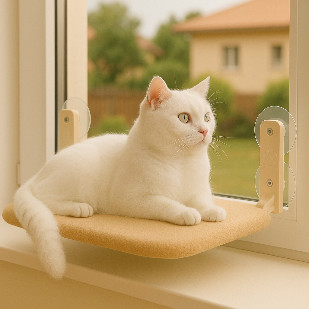 Cama Suspensa para Gatos com Ventosa de Janela