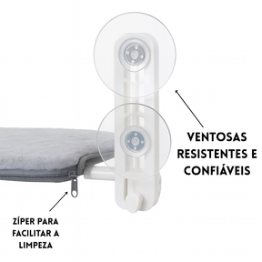 Cama Suspensa para Gatos com Ventosa de Janela
