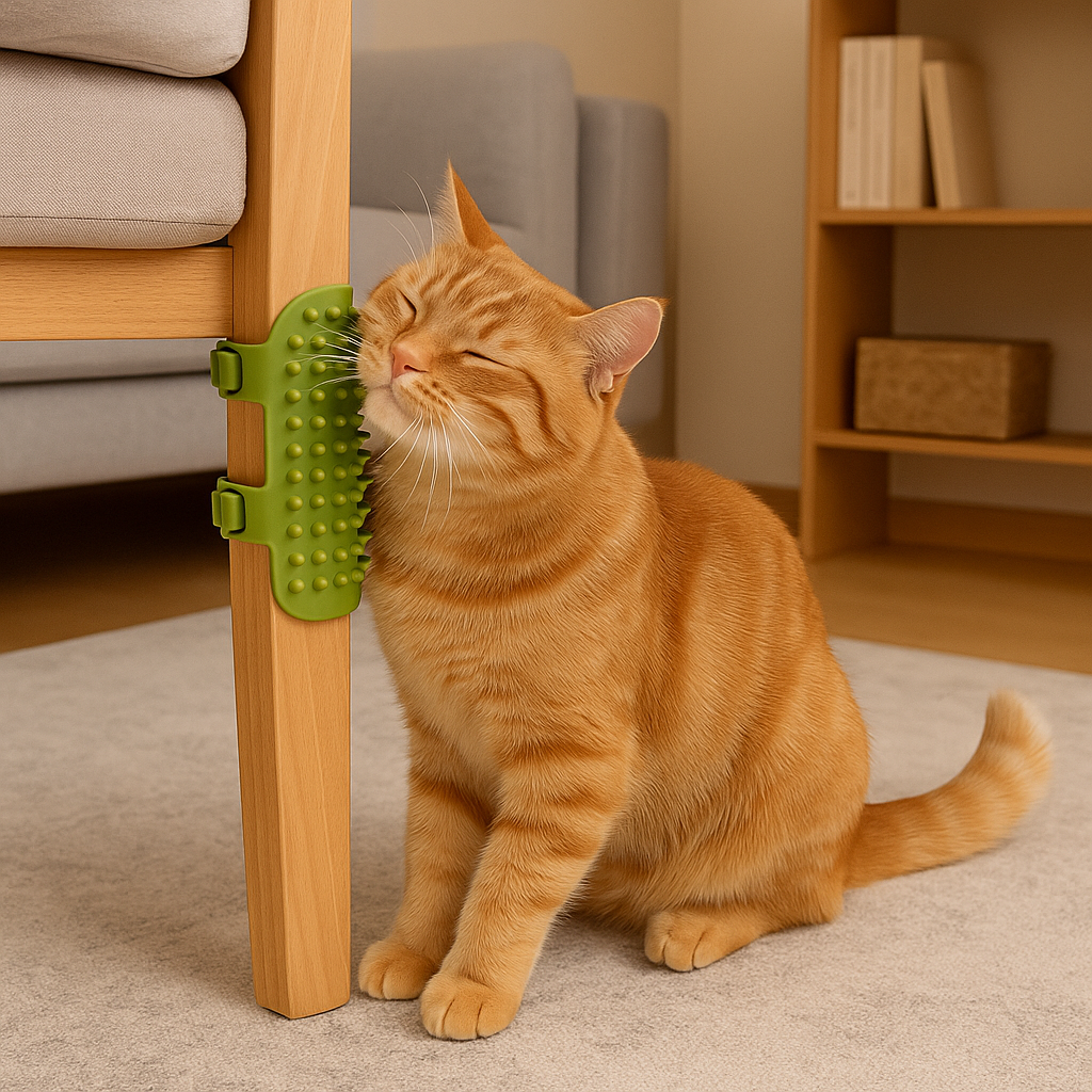 Escova de Canto para Gatos – Auto-Massagem e Remoção de Pelos