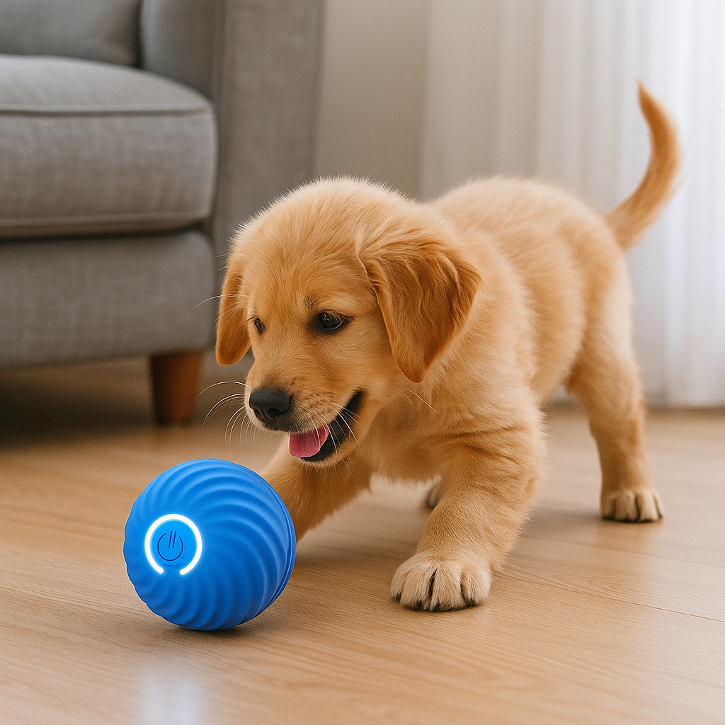 Bola Inteligente Recarregável para Pets | Brinquedo Interativo Antiestresse