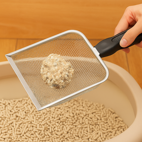 Pá Inox para Areia de Gato – Limpeza Eficiente e Durável