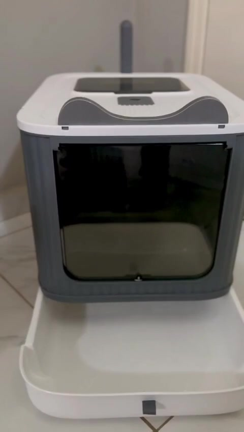 Caixa de Areia Fechada Para Gatos Banheiro Higiênico Luxo ELO + Pá e Filtro Anti Odor Promoção