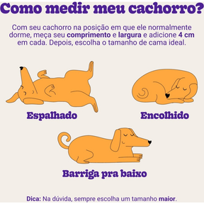 Cama Pet Média Cama para Cachorro Lavável 60x60 Para Animais até 15KG