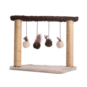 Arranhador Poste Duplo com Brinquedo