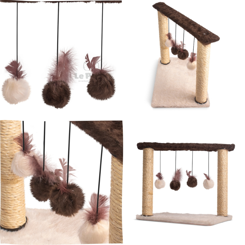 Arranhador Para Gatos Poste com Brinquedo Gato Quatro Exclusivo