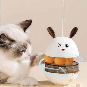 Comedouro Brinquedo Interativo Para Pets Porta Petisco Ração Dispenser Reduz Estresse -Z5