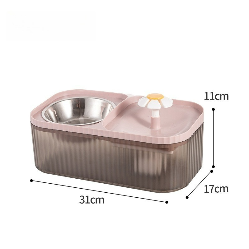 Fonte Bebedouro 3L com Comedouro Flower – Pets