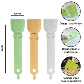 Colher Espremedoura de Sachê Para Gatos Espatula Colher Para Pate