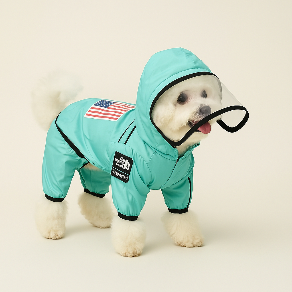 Roupa Capa de Chuva Para Cachorro Roupinha Pet Inverno Frio