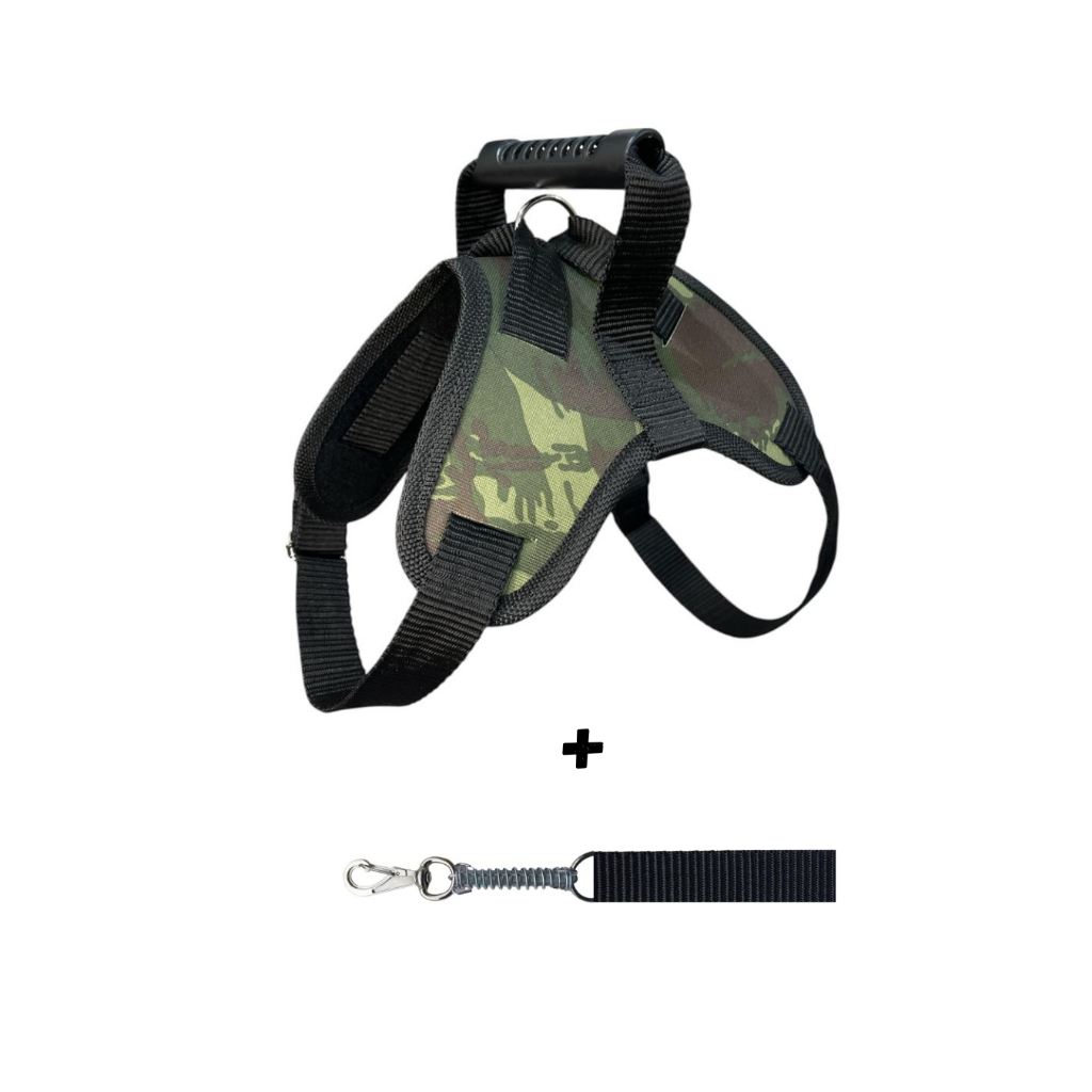 Coleira pet resistente para cachorro pitbull labrador dogo rottweiller + guia peitoral de cão husky