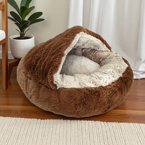 CAMA PET PLUSH TOCA NUVEM COBERTA FECHADA CAMINHA COM COBERTURA PELUCIADA CASINHA FORMATO DONUT IGLU