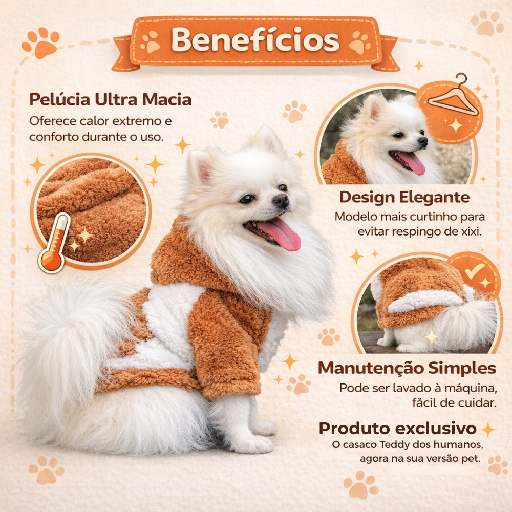 Roupinhas Pet Cachorro Gato Outono Inverno Casaco Teddy Casaquinho De Frio Para Cães e Gatos
