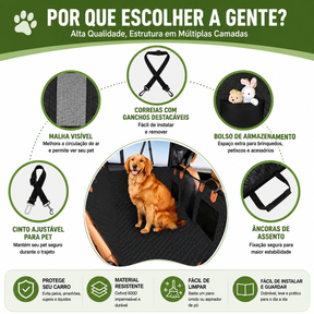 Capa Rígida Protetora para Banco de Carro Pet- Impermeável