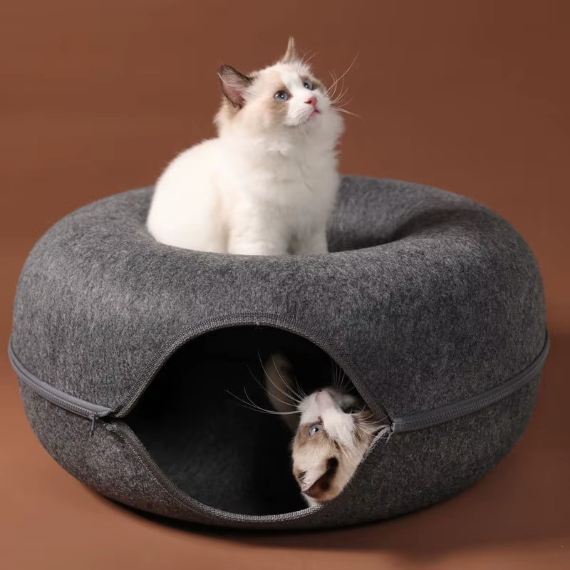 Cama Túnel Gato Interativa Tamanho G Donut Pet